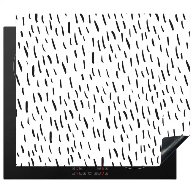 Zebra Strepen van Minimalisme Inductie beschermer vinyl 3mm middel -3d