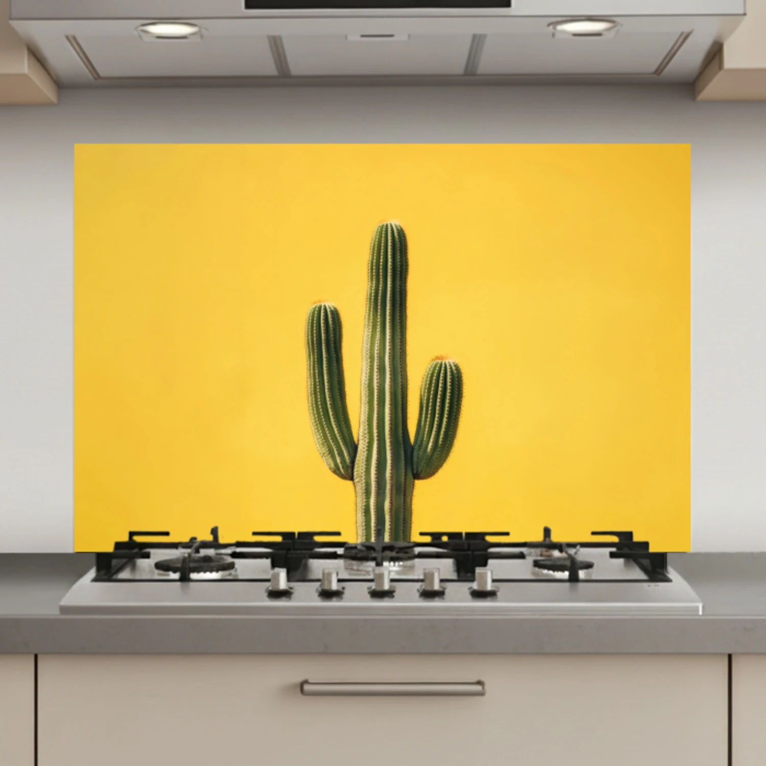 Cactus - Groen - Minimalistisch keuken achterwand spatscherm klein -3d_website