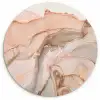 Marmer - Roze - Rosé Wandcirkel kunststof plaat 5mm dik klein -3d