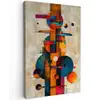Vintage - Moderne kunst - Oranje - Geometrische vormen canvas 2cm klein -z3d