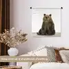 Bruine beer - Dieren - Beer - Schattig - Jongens - Meisjes Wandkleed katoen klein -sfeer1