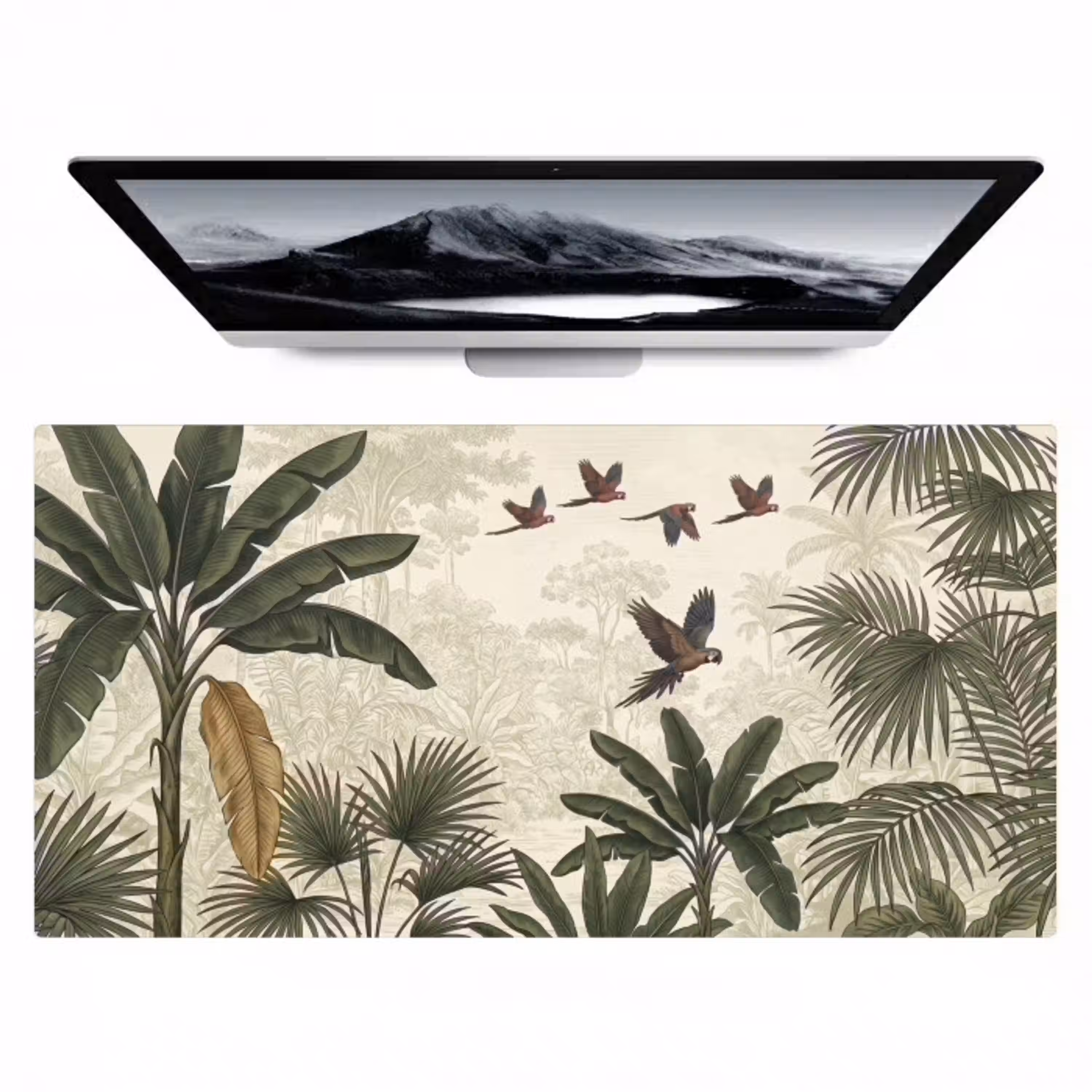 Papagaaien - Jungle - Tropisch - Green Muismat XXL klein -zzz3d