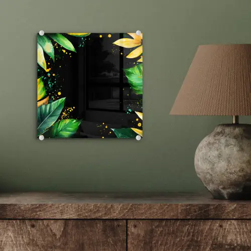 Bladeren - Groen - Geel - Verf - Jungle plexiglas 5mm klein -sfeer3