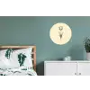 Illustratie - Tulp - Zwart Wandcirkel aluminium klein -slaapkamer