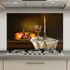Fruit -  Stilleven - Wijn - Kaars keuken achterwand spatscherm klein -3d_website