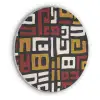 Abstract - Patroon - Rood Akoestische PET Vilt - Rond klein -3d