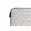Schubben - Wit - Elegant laptophoes neopreen klein 279 -detail