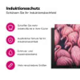 Flamingo - Roze - Dieren Inductie beschermer vinyl 3mm klein -zzzzzzz-lf-ups