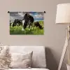 Koeien - Dieren - Gras - Weiland - Boerderij Wandkleed katoen klein -sfeer4