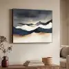 Bergen - Donkerblauw - Landschap Textielframe - compleet frame klein -sfeer3