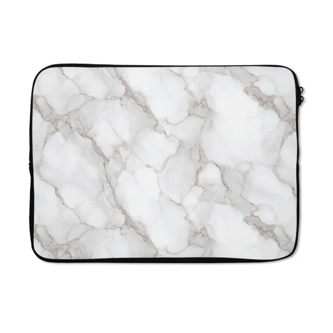 Laptophoes Wit - Marmer - Bruin