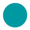 Blauw - Aqua - Effen - Kleur Wandcirkel kunststof plaat 5mm dik klein 188 -3d