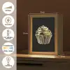 Cupcake - Eten - Goud - Zwart Light Box met kabel (Tafellamp) klein -USP_NL
