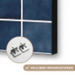 Tegel - Modern - Blauw Textielframe zwart klein 947 -USP_ophangsysteemNL
