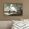 Reiger - Planten - Wolken - Wit canvas 2cm klein -sfeer3
