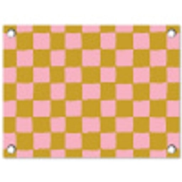Patroon - Vierkant - Roze tuinposter los doek klein 239 -3d