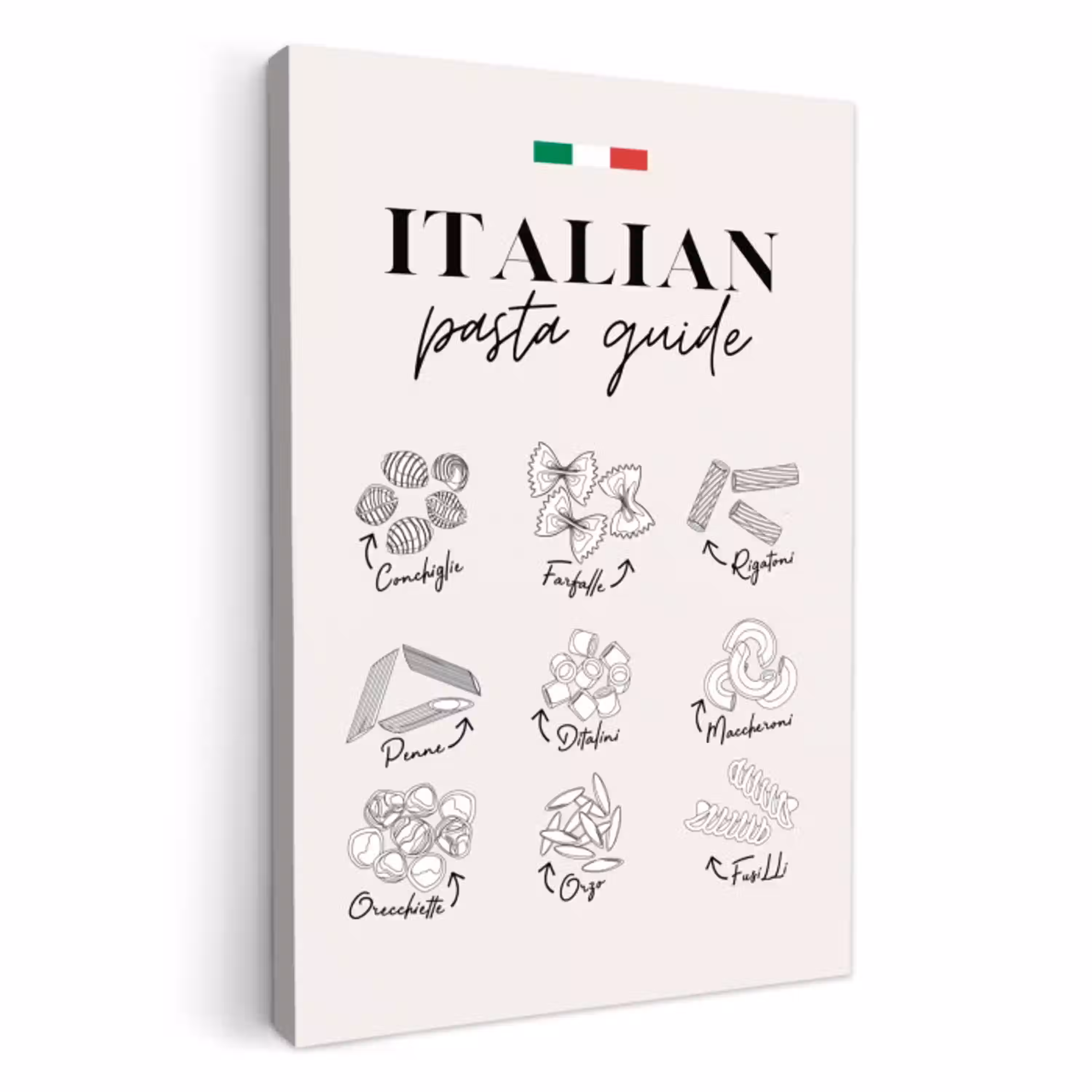 Pastavarianten: Een Italiaanse Reis KitchenYeah - Keuken - Canvas klein -3d