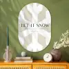 Sneeuw - Japandi - Winter - Decoratie Wandcirkel Ovaal Glas middel -sfeer2