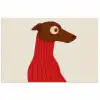Silhouet - Hond - Trui - Rood poster papier klein -3d
