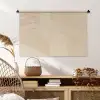 Parallelle lijnen - Lichte textuur - Beige Wandkleed katoen middel -sfeer5