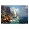 Zeilschip - Zee - Rotsen - Wolken Placemat vinyl groot -zzsfeer1_Kitchenyeah-website