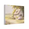 Huisje - Hout - Bloemen PET vilt klein -3d