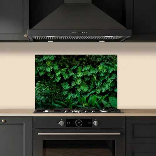 Natuur - Bos - Groen - Monstera keuken achterwand spatscherm klein -sfeer1