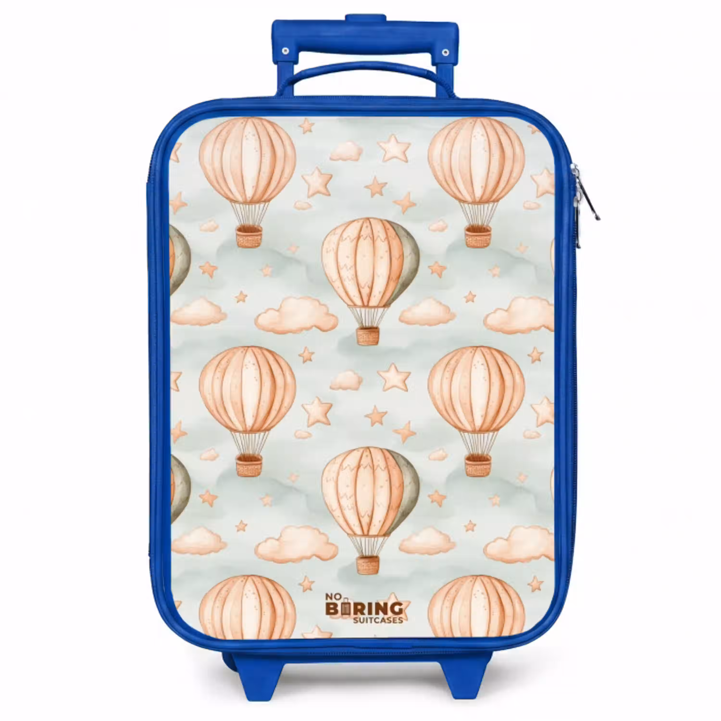 Vintage luchtballonnen in sepia met wolken en sterren Kinderkoffer - Blauw klein -zzz_website3d