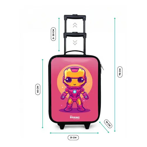 Roze ranger Kinderkoffer - Zwart klein -productfoto_formaten