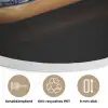 Hotdog - Porselein - Delfts blauw - Eten Akoestische PET Vilt - Rond klein -closeup_DE