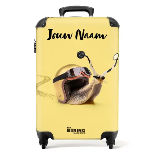 Escar-Go - Geel NBS - Handbagage koffer - Kinderen Unisex middel -productfoto_recht