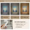 Meeuwen - Zee - Wolken -Blauw Light Box met kabel (Tafellamp) klein -USP_lichtkleurNL