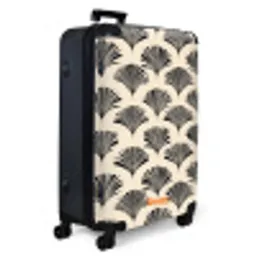 Waaiers - Botanisch - Zwart - Beige NBS - Large koffer - Volwassenen Unisex groot -product1