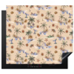 Nostalgisch - Kust - Zee - Eiland - Walrus - Multi Inductie beschermer vinyl 3mm middel 274 -3d