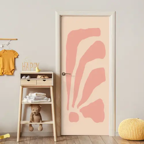 Bohemian - Roze - Pastel - Abstract deurposter klein -sfeer4