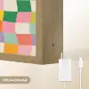 Vierkanten - Kleurrijk - Golvend Light Box met batterij (Wandlamp) middel -USP_websiteoplaadbaarNL