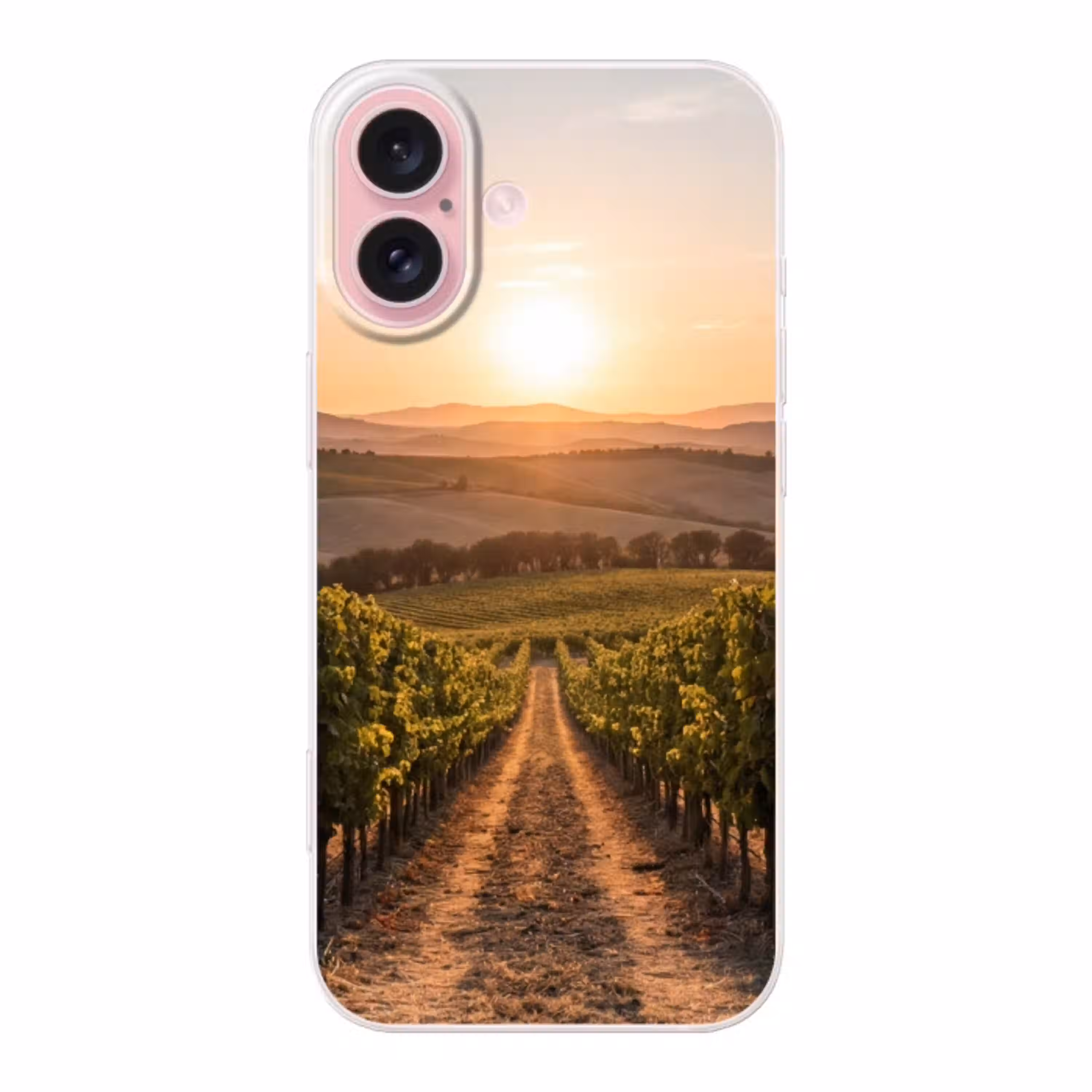 Wijngaard - Zonsondergang - Landschap Apple iPhone 16 klein -3d