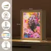 Kleurrijk - Bloemen - Vrouw - Zon Light Box met kabel (Tafellamp) klein -USP_NL