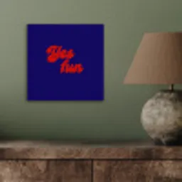 Blauw - Rood - Yes fun - 3D aluminium wit klein -sfeer2
