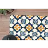 Klassiek - Geometrisch - Blauw muismat rubber klein 262 -closeup