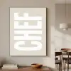 Wit - Chef - Decoratie - Japandi Textielframe zwart klein -sfeer2