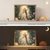 Giraffe - Jungle - Bloemen Light Box met batterij (Wandlamp kind) middel -sfeer3_kind