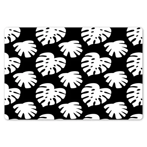 Monstera - Silhouetten - Tropisch - Wit Placemat vinyl groot 368 -zzsfeer1_Kitchenyeah-website