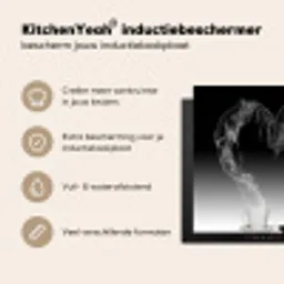 Harmonie in Zwart en Wit Inductie beschermer vinyl 3mm middel -sfeer2