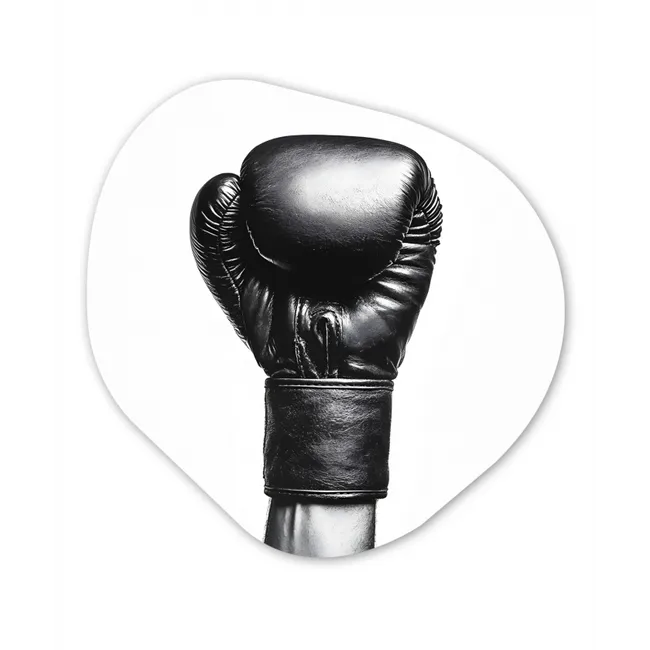 Bokshandschoen - Zwart - Hand Wandcirkel Organisch Forex 3mm klein -3d