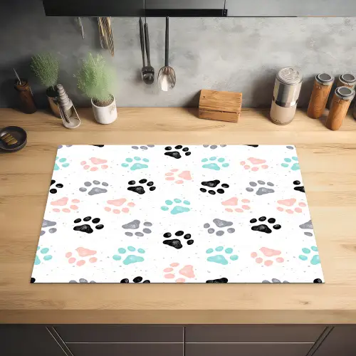 Paw - Pattern - Color Inductie beschermer vinyl 3mm klein 276 -sfeer5