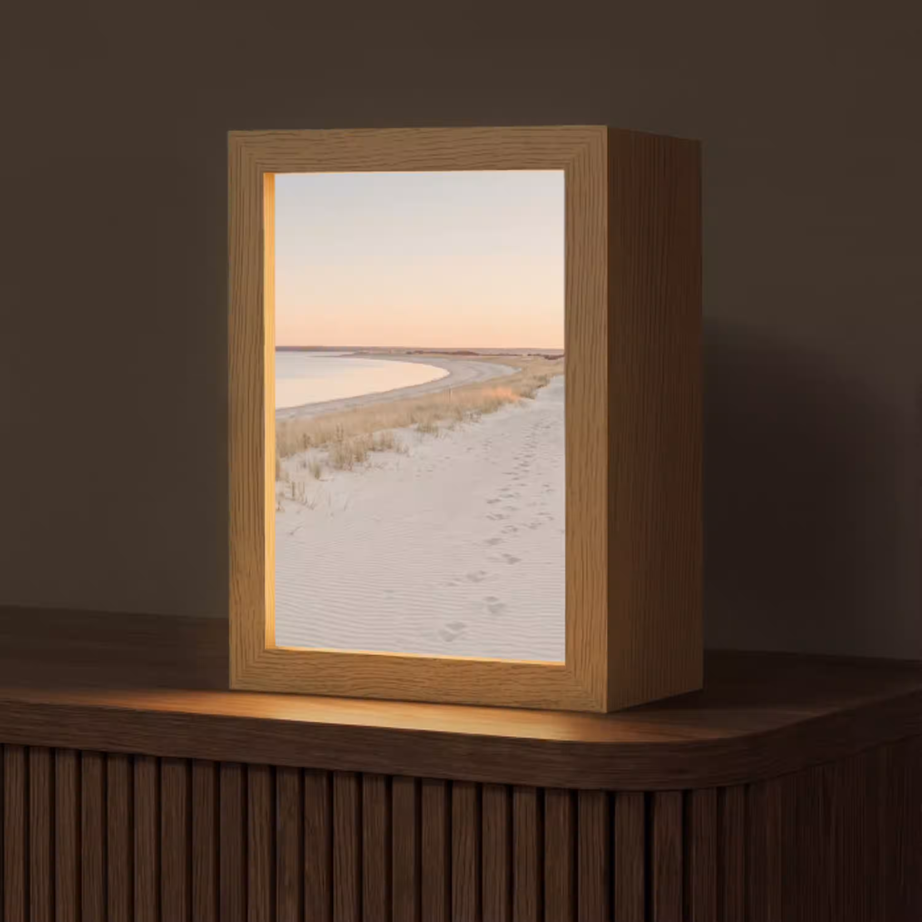 Kustlijn - Horizon - Hek Light Box met kabel (Tafellamp) klein -z3d_website