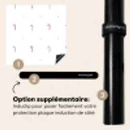 Patroon - Sterren - Zuurstok - Wit Inductie beschermer vinyl 3mm middel 274 -zzzzzzz-induclip_FR