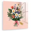 Margrieten - Boeket - Strikje - Roze plexiglas 5mm klein -zzzproduct_nieuw