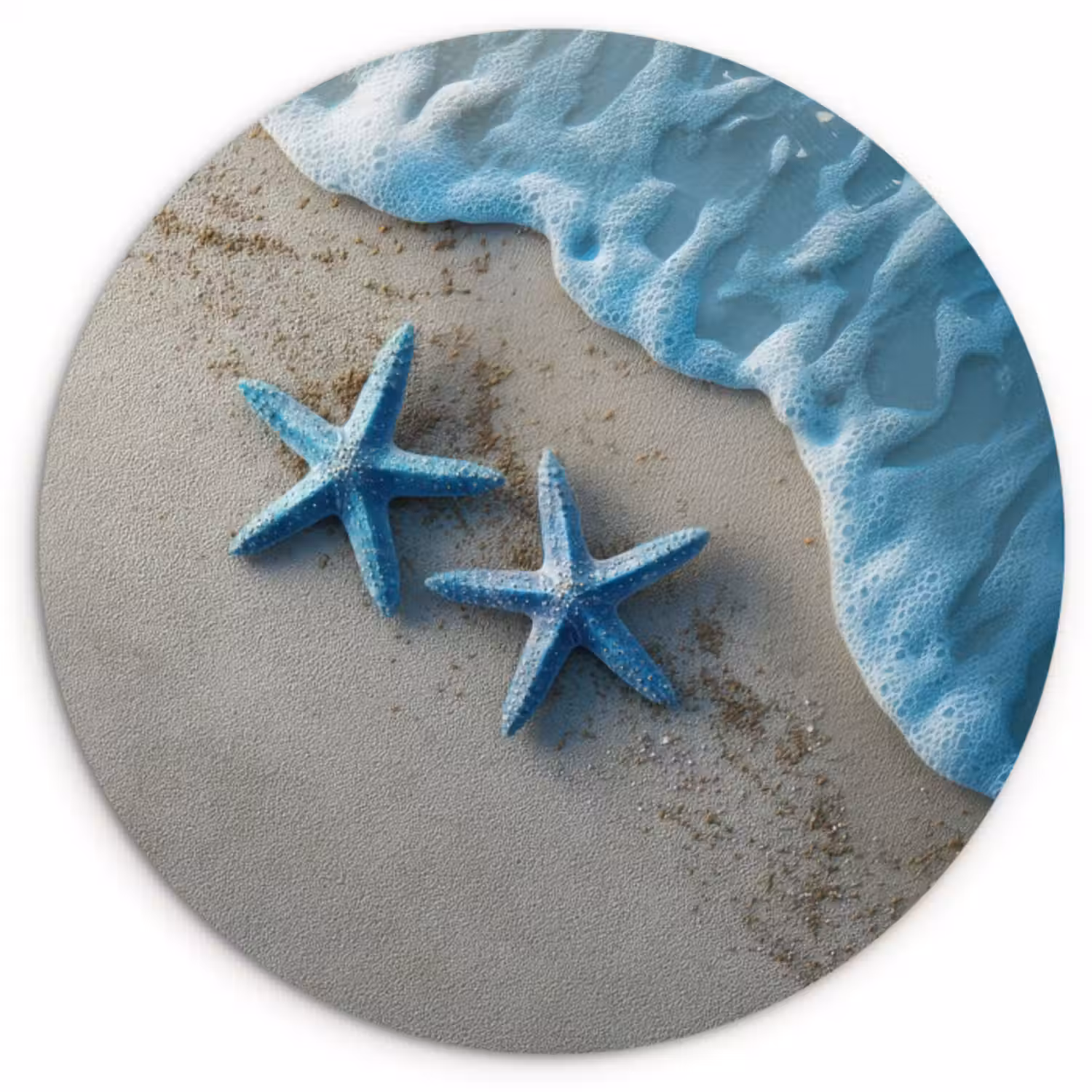 Muurcirkel - Zeesterren - Zand - Zee - Blauw